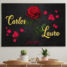 Cargar imagen en el visor de la galería, LIENZO PERSONALIZADO &quot;ROSA DE AMOR&quot;
